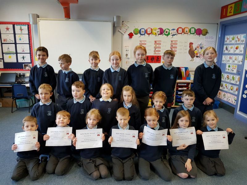 Th.e boys and girls who took part in our Maths Challenge